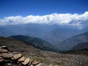 les Annapurna dans les nuages