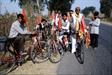 touristes indiens à vélo