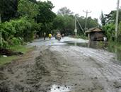 route de Tissa inondée