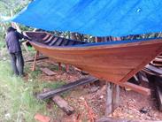 fabrication d'une barque de bois